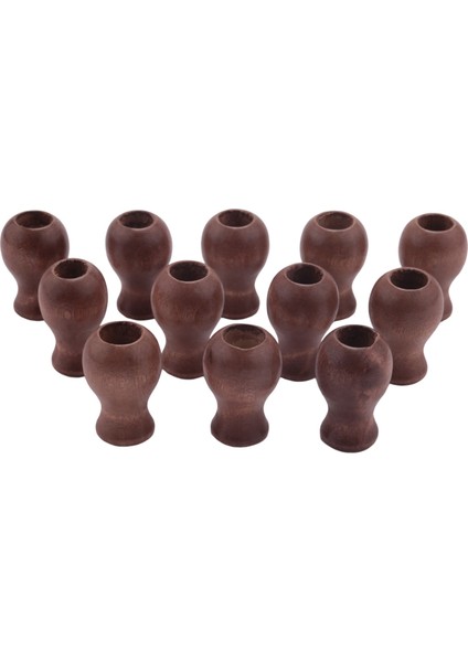 12 Paket Pencere Kör Ahşap Kordon Kolları Ahşap Asılı Top Kör Küçük Kolye Damlalar Panjur Veya Gölgeler Için Çekme Sonu Kahverengi (Yurt Dışından)