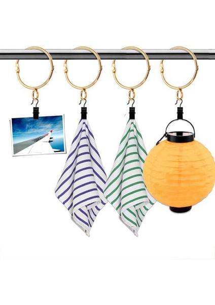 30 Adet Açılabilir Altın Perde Halkaları Kanca Pimleri Için Gözlü Açılır ve Kapanır Metal Paslanmaz Perde Halkaları (1,5 Inç) (Yurt Dışından) fiyatları