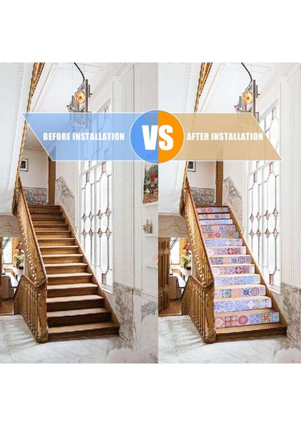 Kabuğu ve Sopa Kiremit Backsplash Merdiven Duvar Çıkartmaları (Yurt Dışından)