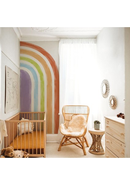 Büyük Iskandinav Modern Kendinden Yapışkanlı Duvar Kağıdı Çocuk Odası Için Minimalist Gökkuşağı Çocuk Odası Arka Plan Duvar Kağıdı (Yurt Dışından) fırsatları