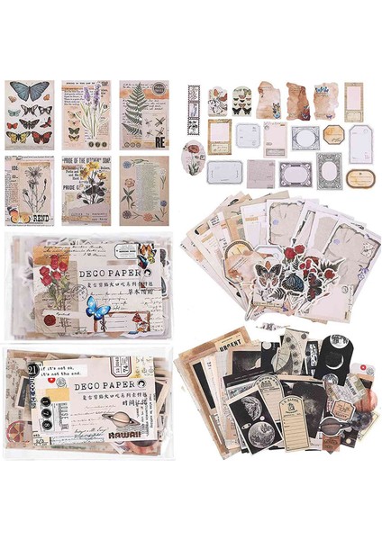 400 Adet Scrapbooking Malzemeleri Günlük Kaydı Vintage Karalama Defteri Çıkartmalar Yapışkanlı Karalama Defteri Washi Çıkartmalar Albümü Sanat Zanaat (Yurt Dışından)