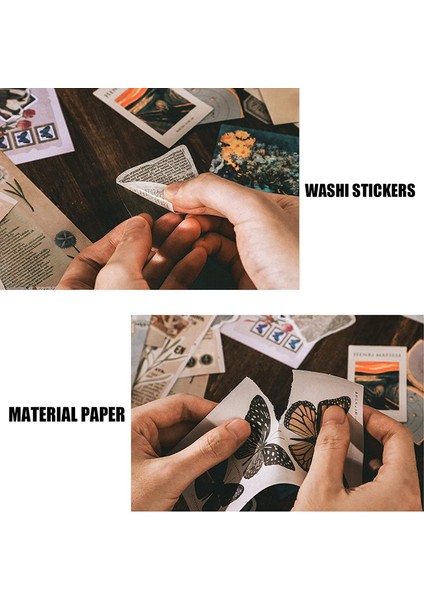 400 Adet Scrapbooking Malzemeleri Günlük Kaydı Vintage Karalama Defteri Çıkartmalar Yapışkanlı Karalama Defteri Washi Çıkartmalar Albümü Sanat Zanaat (Yurt Dışından)