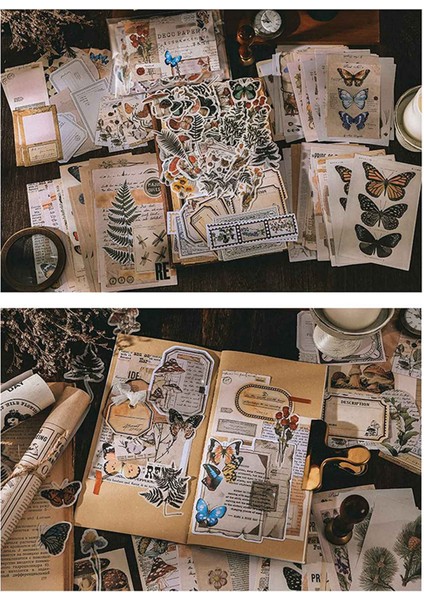 400 Adet Scrapbooking Malzemeleri Günlük Kaydı Vintage Karalama Defteri Çıkartmalar Yapışkanlı Karalama Defteri Washi Çıkartmalar Albümü Sanat Zanaat (Yurt Dışından)