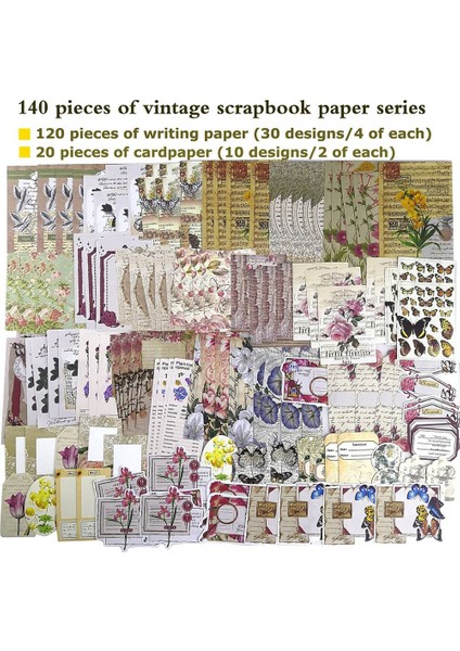260 Adet Vintage Scrapbook Malzemeleri Estetik Scrapbook Çıkartmaları Günlük Tutma, Hediye Paketleme, Kulübe Dekoru, Kolaj, El Sanatları B (Yurt Dışından)