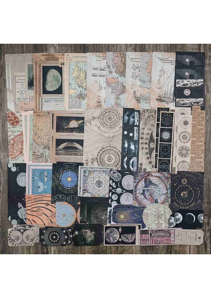 Vintage Karalama Defteri Malzemeleri Paketi (200 Adet) Art Journaling Önemsiz Günlük Planlayıcıları Için Kendi Başına Yap Kağıdı Çıkartmalar (A) (Yurt Dışından)