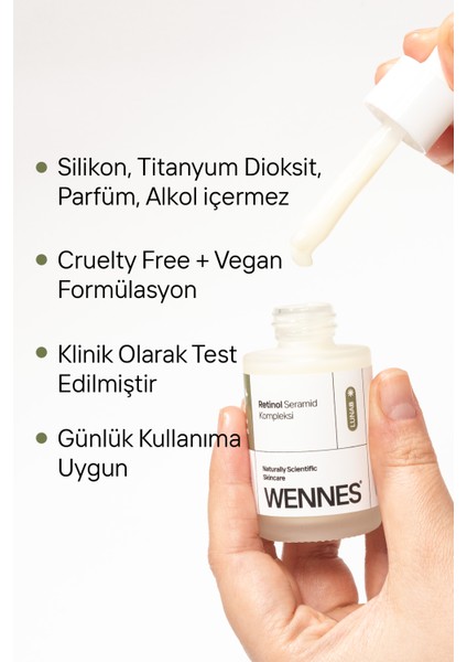 | 0.3% Retinol Seramid Kompleksi Serum | Anti-Aging Destekli, Aynısefa ve Ihlamur Özü Luna8 modelleri