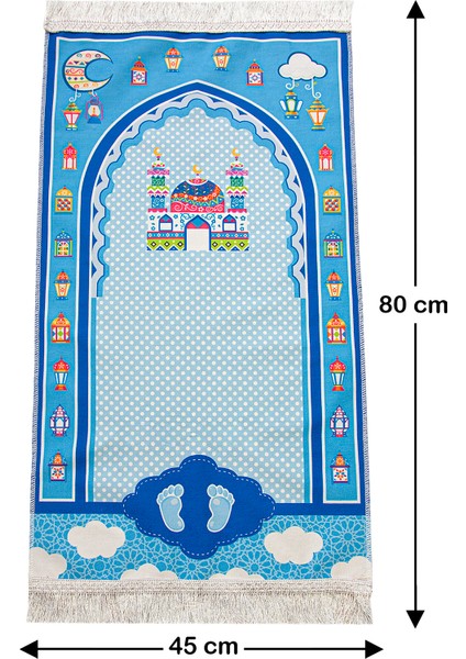 Namaz Öğreten Sesli Cihazlı Kitap Tesbihli Oğlumun Çocuk Seccade Seti indirimleri