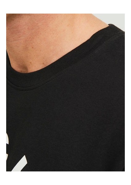Jack Jones Erkek Jjwarrior Bisiklet Yaka Siyah Tişört 12242554
