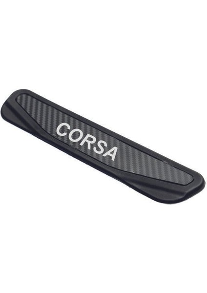 Opel Corsa F 2020 ve Üzeri Modeller New Karbon Kapı Eşiği 4 Parça Yazılı