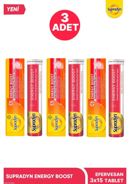 Energy Boost Taef 15 Efervesan Tablet 3 Adet