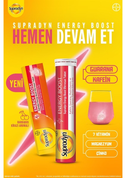 Energy Boost Taef 15 Efervesan Tablet 4 Adet