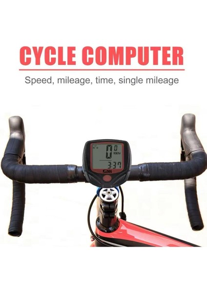 Bisiklet Bilgisayar LCD Dijital Erkan Su Geçirmez Bisiklet Kilometre Sayacı