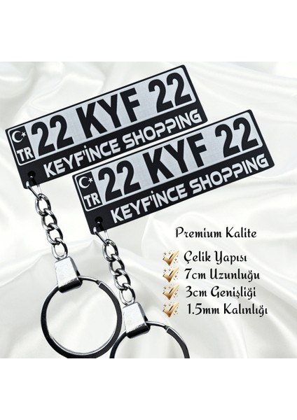 Keyfince Shopping Kişiye Özel Türk Bayrağı Detaylı Pleksi Plaka Anahtarlık Araba Oto Motosiklet Premium Çelik Zincirli Anahtarlık Hediye Süs Numaratör Parlak Siyah Renk fırsatları