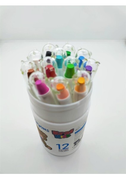 Kıds Pastel Boya Sılky Crayon 12 Renkli Set 14 cm Çap 5 cm Çocuklar İçin modelleri
