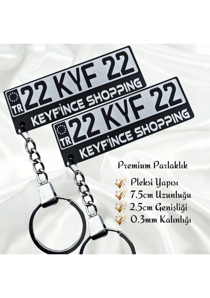 Keyfince Shopping Kişiye Özel Ab Bayrağı Detaylı Pleksi Plaka Anahtarlık Araba Oto Motosiklet Premium Çelik Zincirli Anahtarlık Hediye Süs Numaratör Parlak Siyah Renk indirimleri