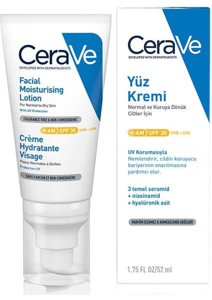 Nemlendirici Yüz Kremi SPF30 52 ml