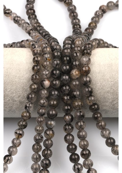 Rutil Kuvars (Aaa Kalite) Doğal Taş Dizi 6 mm Küre Kesim