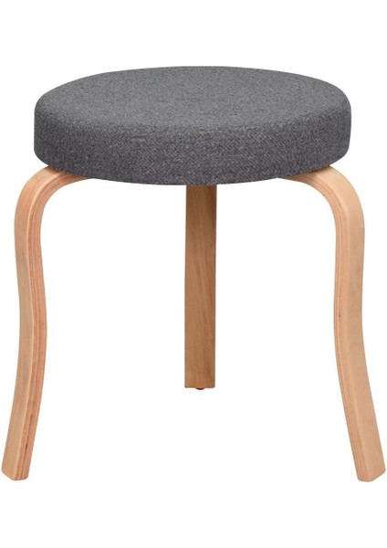 Ege Teddy Kumaş Naturel Ahşap Ayak Istiflenebilir Mutfak-Balkon Taburesi (2 Adet) modelleri