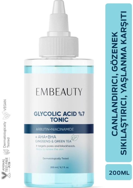 Canlandırıcı Glikolik Asit Tonik 200 ml