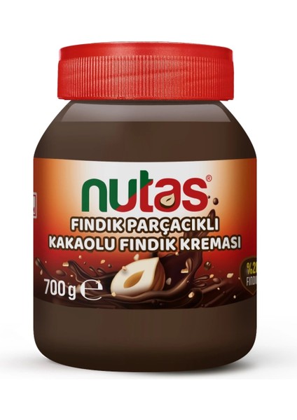 Fındık Parçacıklı Kakaolu Fındık Kreması – 700G Cam Kavanoz