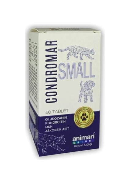 Condromar Small Kedi Köpek Glukoizamin Msm Takviyesi 50 Tablet