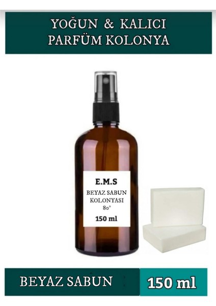 Beyaz Sabun Kolonyası 150 ml Parfümlü Beyaz Sabun Kolonyası 80 Derece.