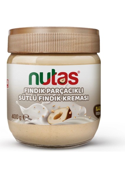Nutas Fındık Parçacıklı Sütlü Fındık Kreması 400G