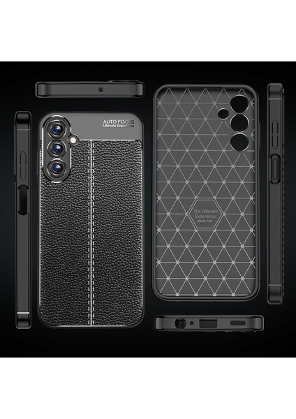 Samsung Galaxy A16 Kılıf Deri Görünümlü Leke Yapmaz Silikon Kamera Korumalı Kapak