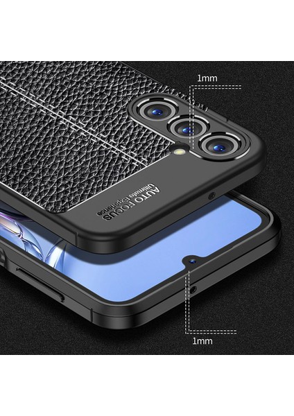 Samsung Galaxy A16 Kılıf Deri Görünümlü Leke Yapmaz Silikon Kamera Korumalı Kapak
