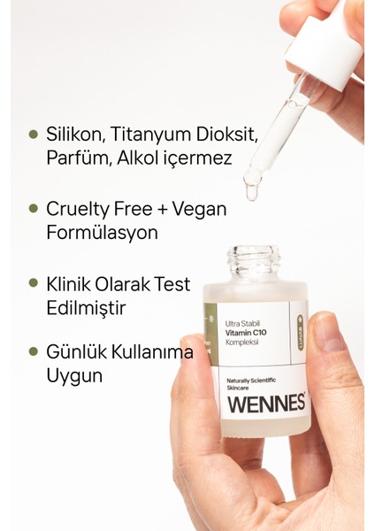 | Ultra Stabil Vitamin C10 Kompleks Serum | Niasinamid ve Arbutin ile Ton Eşitleme - Ihlamur Özü Luna8