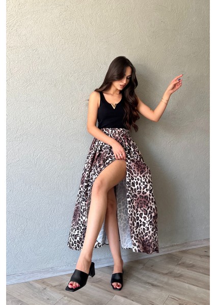 Leopar Yırtmaç Detaylı Paraşüt Balon Etek fırsatları