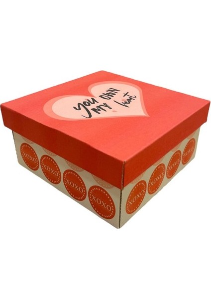 You Own My Heart Sevgililer Günü Hediye Kutusu 17X17X9CM 1 Adet