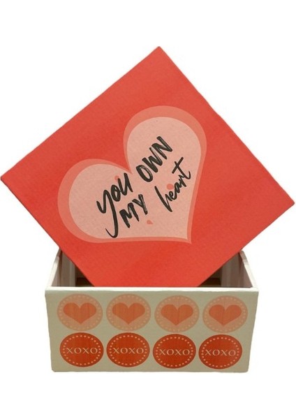 You Own My Heart Sevgililer Günü Hediye Kutusu 17X17X9CM 1 Adet
