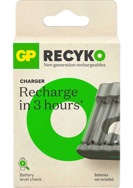 Gp Recyko B441 USB 4lü Aa - Aaa Pil Şarj Cihazı (GPACSB44103 GPB441R21-2GTLB1) Pilsiz (4741)