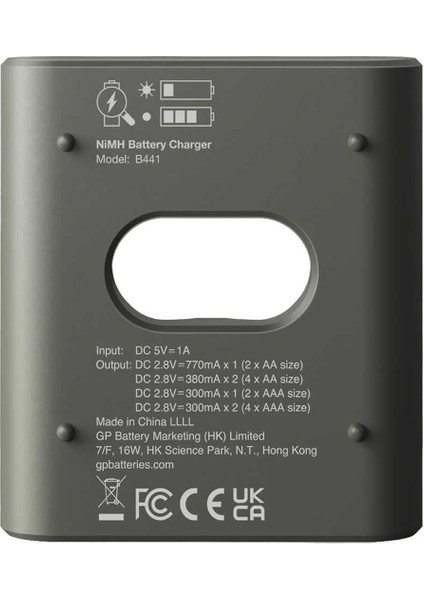 Gp Recyko B441 USB 4lü Aa - Aaa Pil Şarj Cihazı (GPACSB44103 GPB441R21-2GTLB1) Pilsiz (4741)