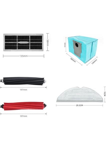 S8 Pro Ultra S8+ Vakum Yedek Parçaları Için 13 Adet Ana Yan Fırçalar Paspas Bezleri Filtreler Toz Torbaları Aksesuarlar (Yurt Dışından)