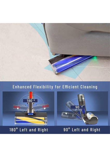 V12 Detect Slim V10SLIM Aksesuarları Halı Silindiri Yumuşak Yeşil Toz Işığı ile Fırça (Yurt Dışından) indirimleri