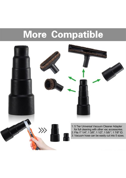 9 Parçalı Evrensel Aksesuar Temizleme Seti, Vakum Aparatı/fırça/yarık Temizleme Aparatı, 32 mm ve 35 Standart Hortumlar Için (Yurt Dışından) fiyatları