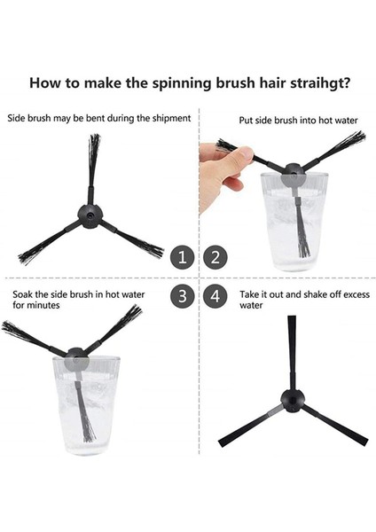 A6 A8 620 X623 Vakum Robotu Temizleyici Parçaları Yedek Aksesuarları Için 8 Adet Yan Fırça (Yurt Dışından) modelleri