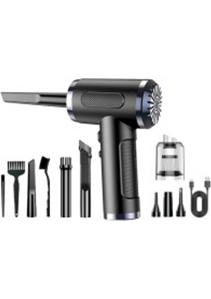 Hava Üfleyici Dsuter Araba Vakum Temizleyici 290000PA Güçlü Emiş El Pompası Kablosuz Robot A (Yurt Dışından)