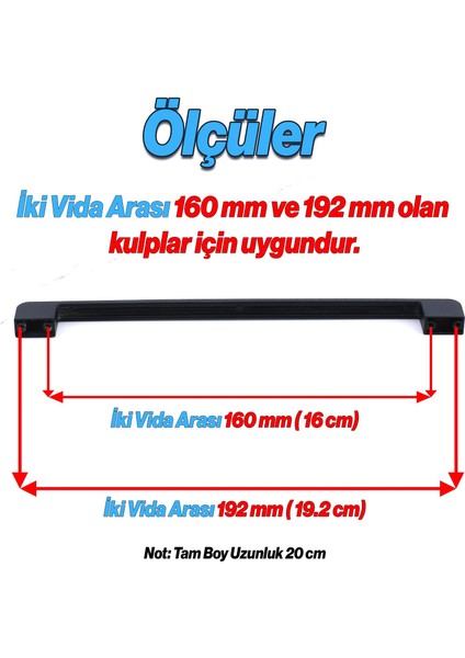 Metal Kulp 160 mm -16 cm Mobilya Çekmece Mutfak Dolabı Dolap Kulpları Kulbu Siyah modelleri