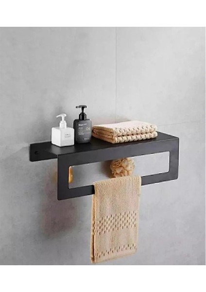 Banyo Duvar Rafı ve Tuvalet Kağıtlığı Seti - Siyah, Paslanmaz Metal, Raflı ve Havluluklu, Şık ve Dayanıklı Tasarım fiyatları