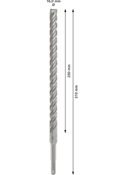 - Sds-Plus-5x Serisi Kırıcı Delici Matkap Ucu 16*310 mm modelleri