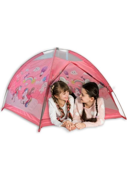 Unicorn ST210 Kolay Kurulum Kız Çocuk Oyun Çadırı 120X120X90 cm Pembe