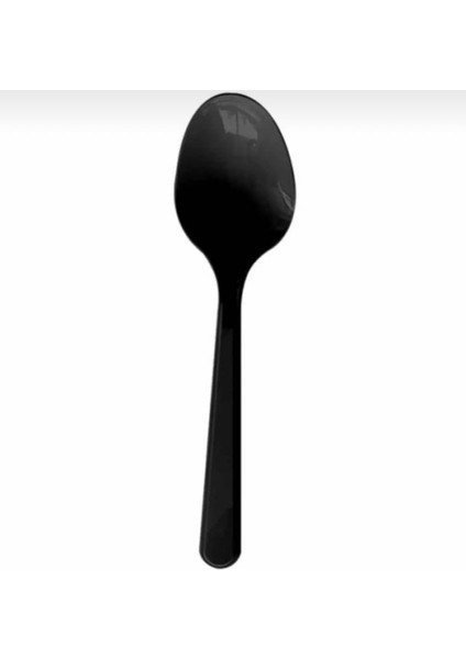 Siyah Plastik Kaşık 100'lü
