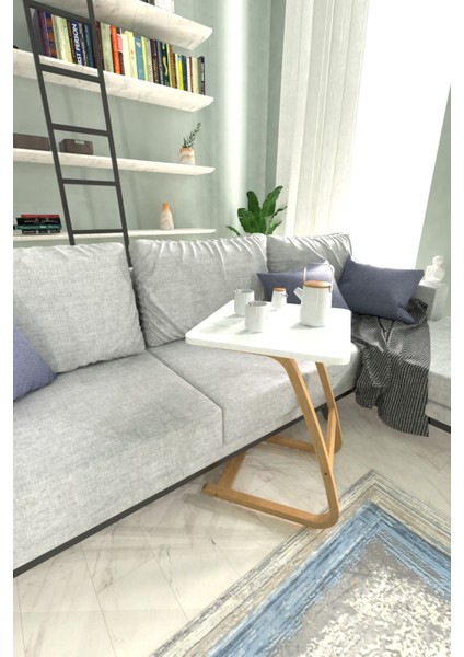 Ergo Çok Amaçlı Ahşap C Sehpa 45 x 45 cm