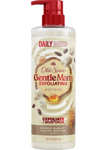 Gentle Man's Exfoliating Brown Sugar - Cocoa Butter Duş Jeli 532 ml