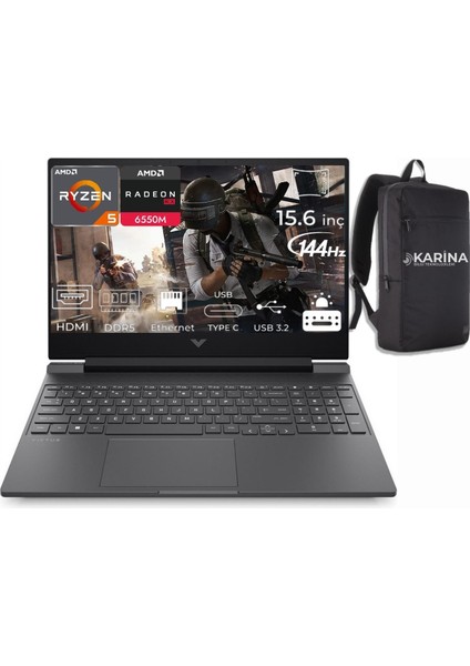 Victus 15-FB2028NT Ryzen 5 7535HS A44MJEA-37 40GB 1tb RX6550M Windows 11 Pro 15.6" Full Hd Gaming Laptop