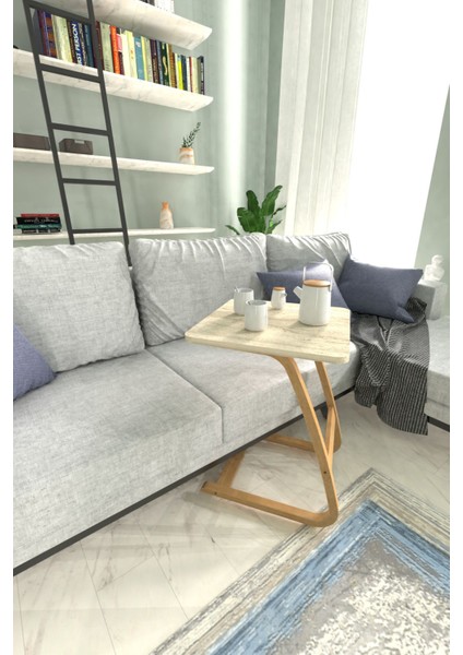 Ergo Çok Amaçlı Ahşap C Sehpa 45 x 45 cm