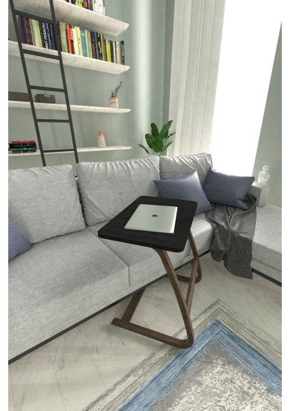 Ergo Çok Amaçlı Ahşap Yatay C Sehpa 60 x 40 cm